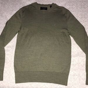 All Saints Olive Green Crewneck Sweater